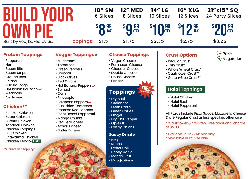 Pizza Depot menu board