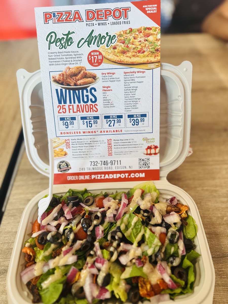 Pizza Depot menu board