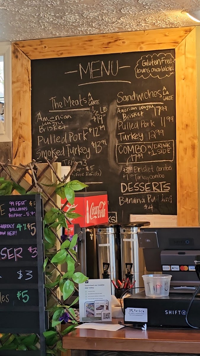 LX BBQ menu board