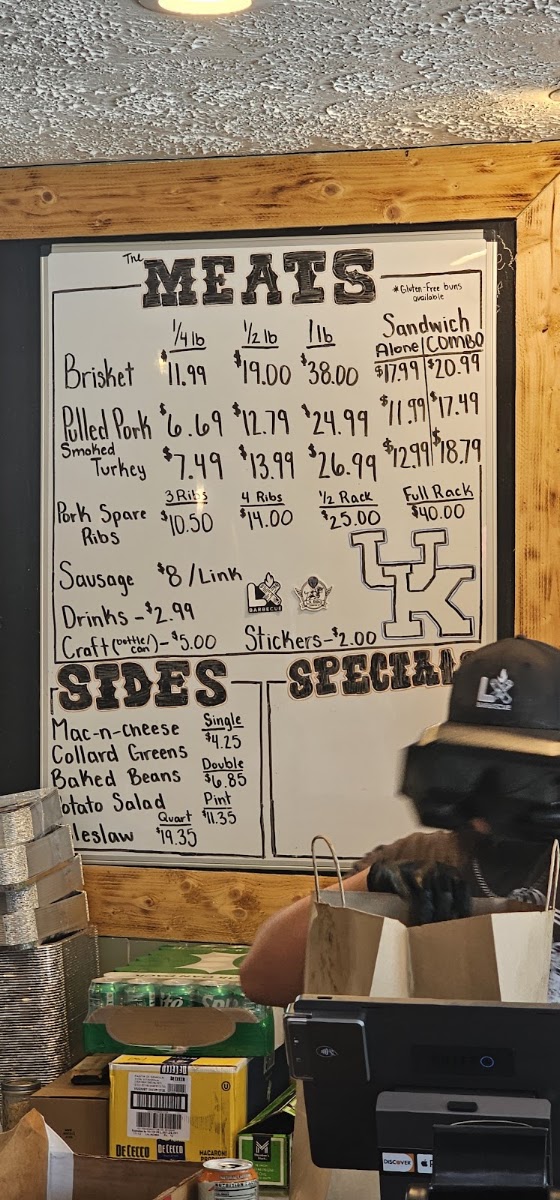 LX BBQ menu board