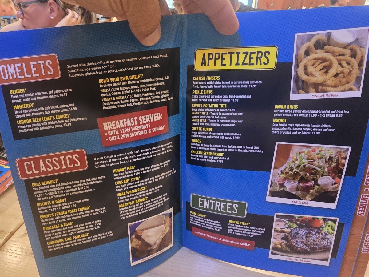 MULLETS RESTAURANT menu board