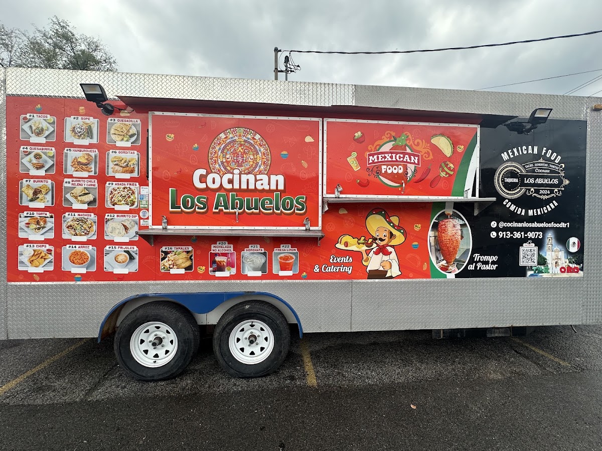 Grampas tacos menu board