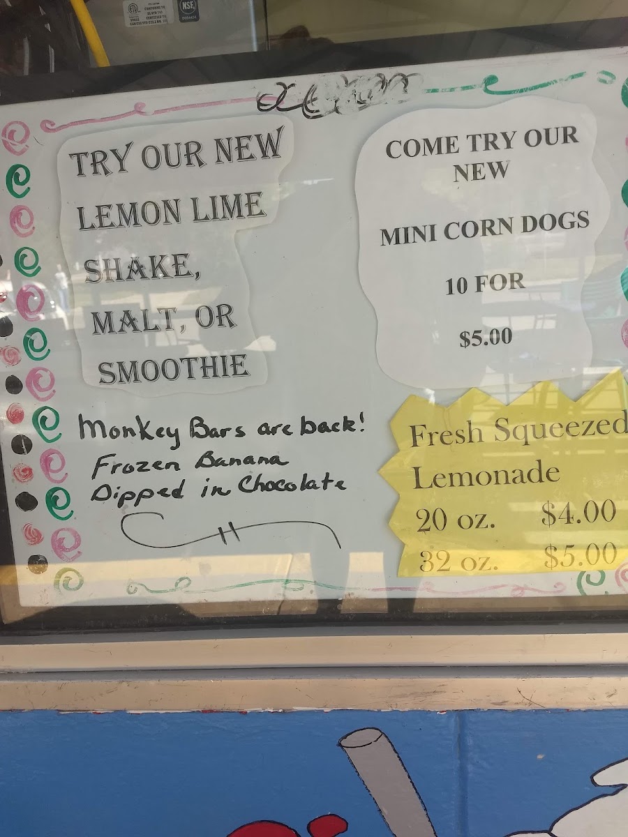Dairy King menu board