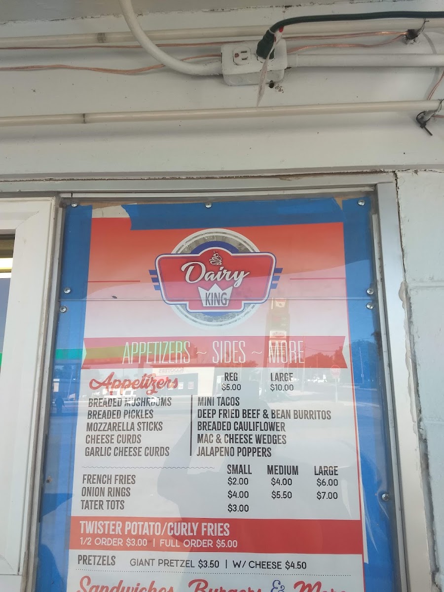 Dairy King menu board