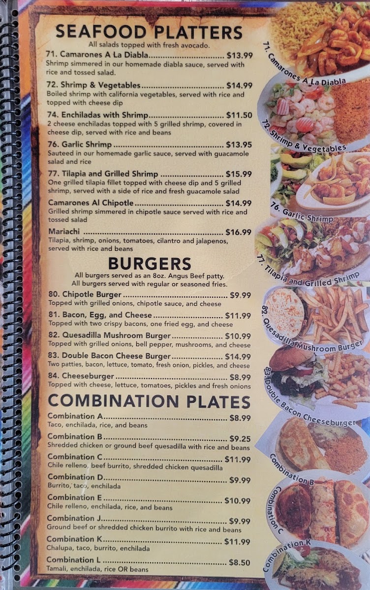 EL Charro | Mexican Restaurant menu board