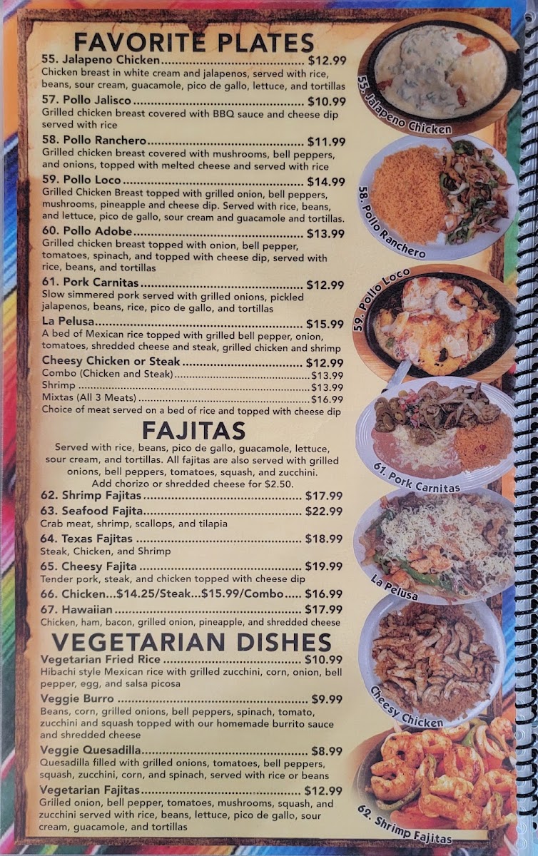 EL Charro | Mexican Restaurant menu board