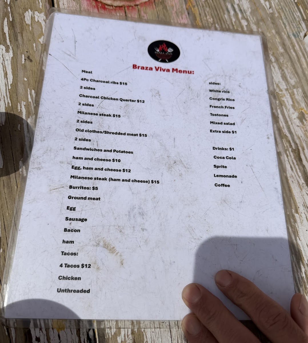 Rinconcito De Ana menu board