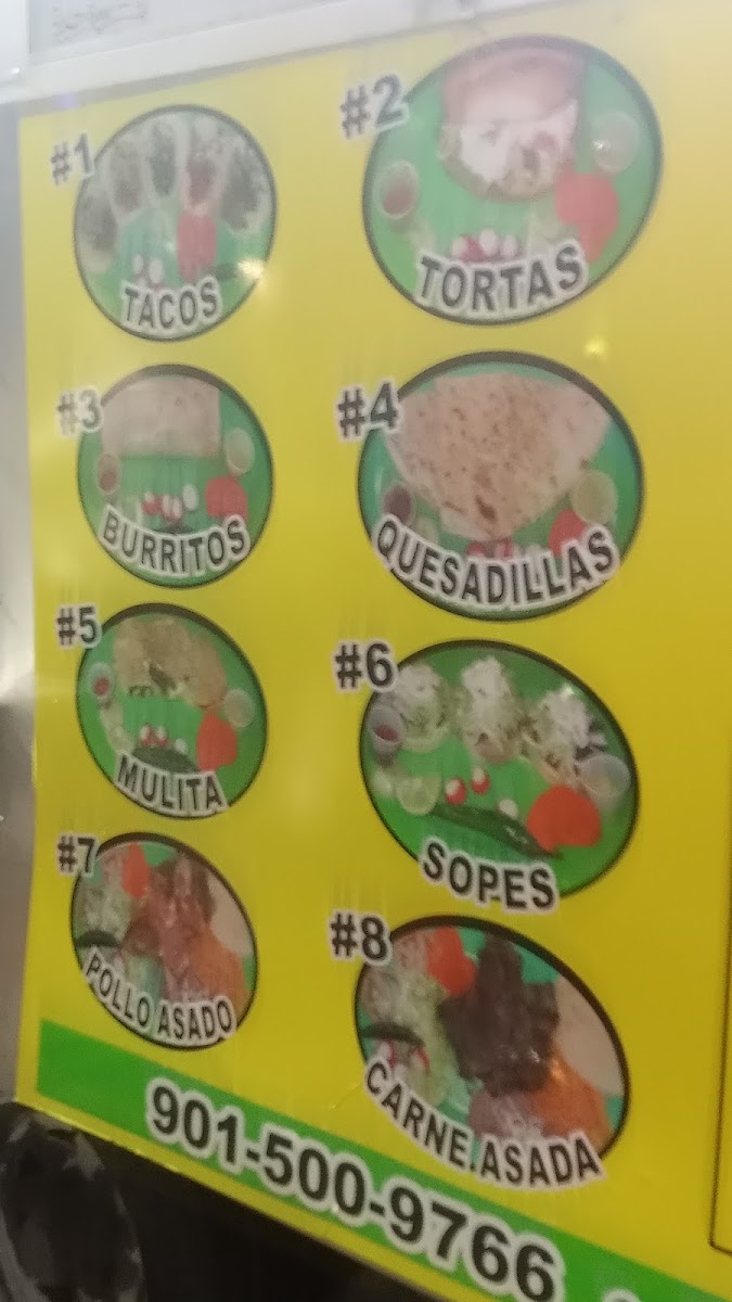 El Burrito Express menu board