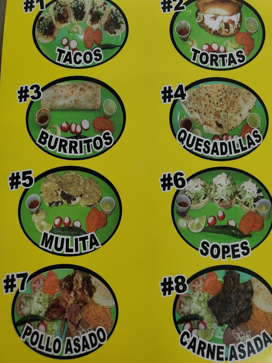 El Burrito Express menu board