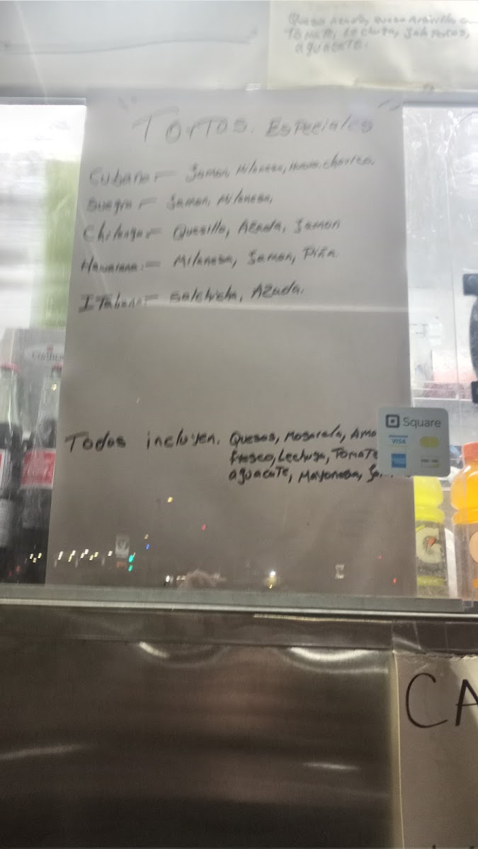 El Burrito Express menu board