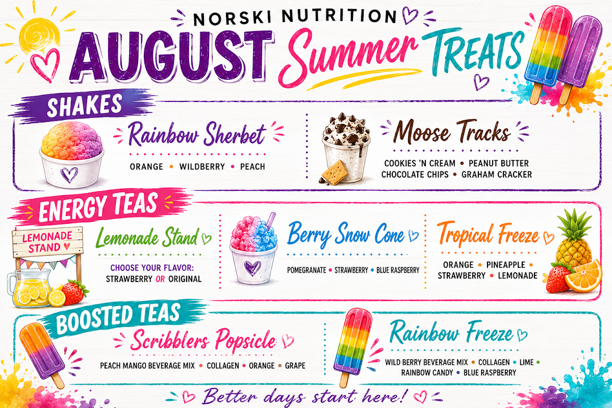 Norski Nutrition menu board