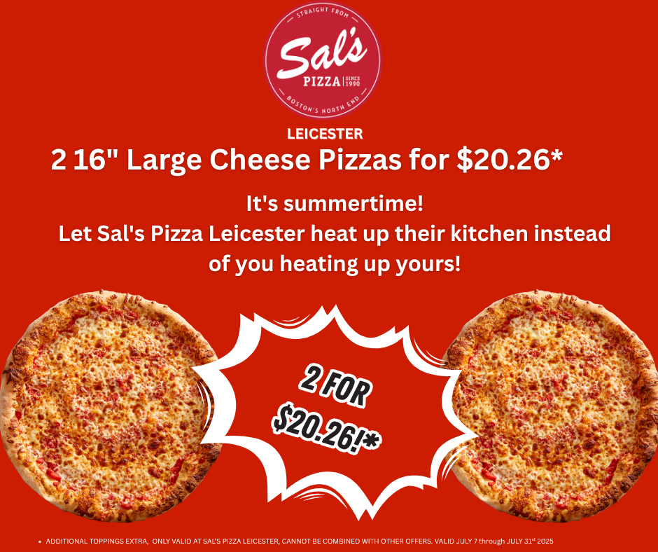 Sal’s Pizza menu board