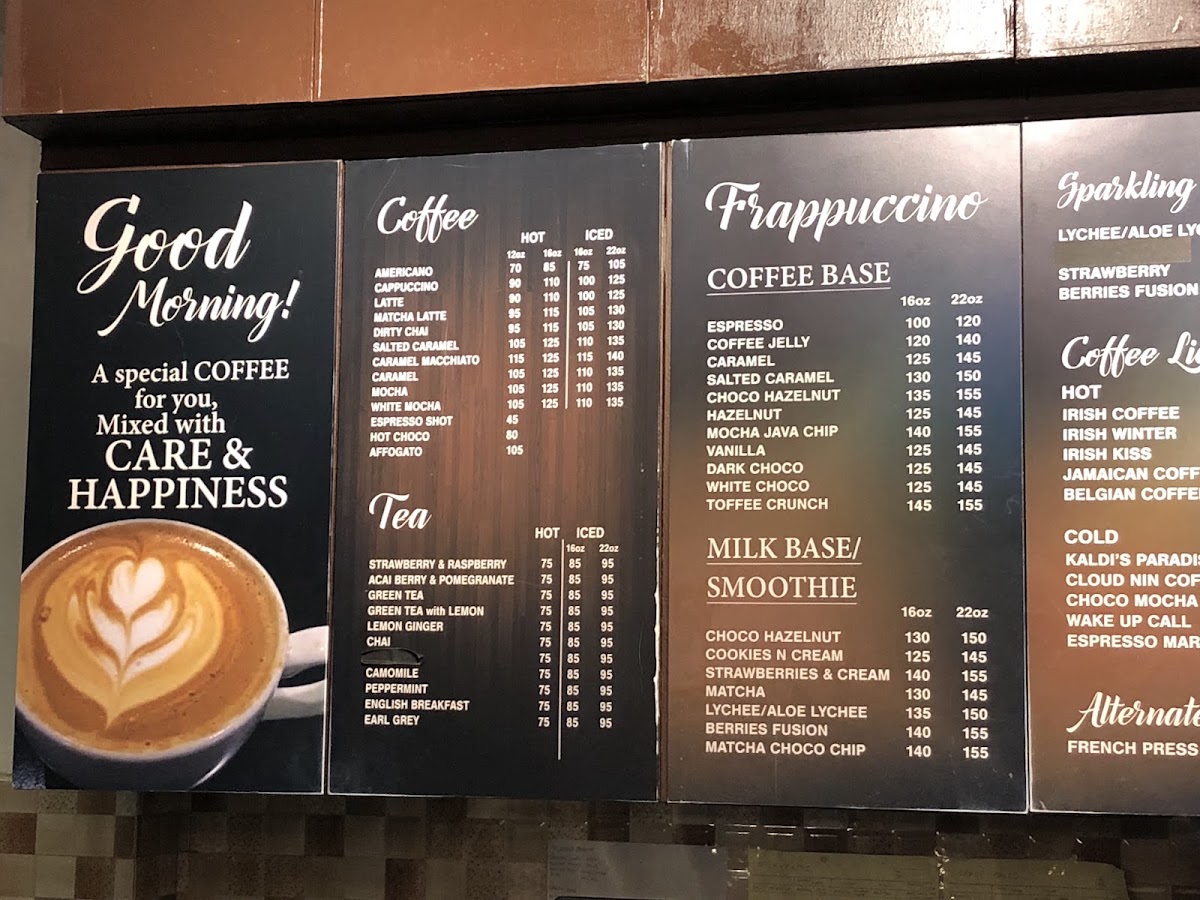Espresso de Kaldi - SPC menu board