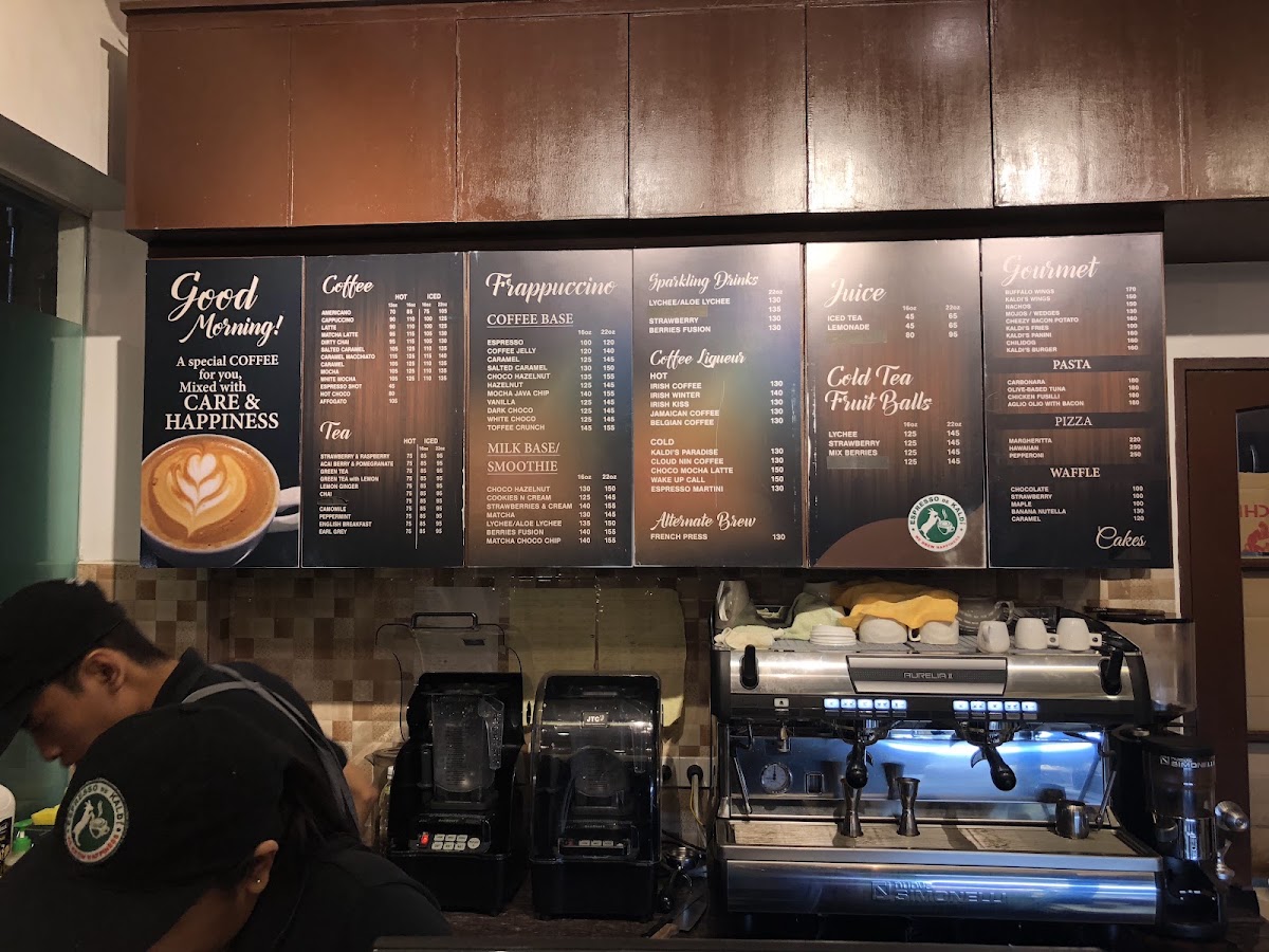 Espresso de Kaldi - SPC menu board