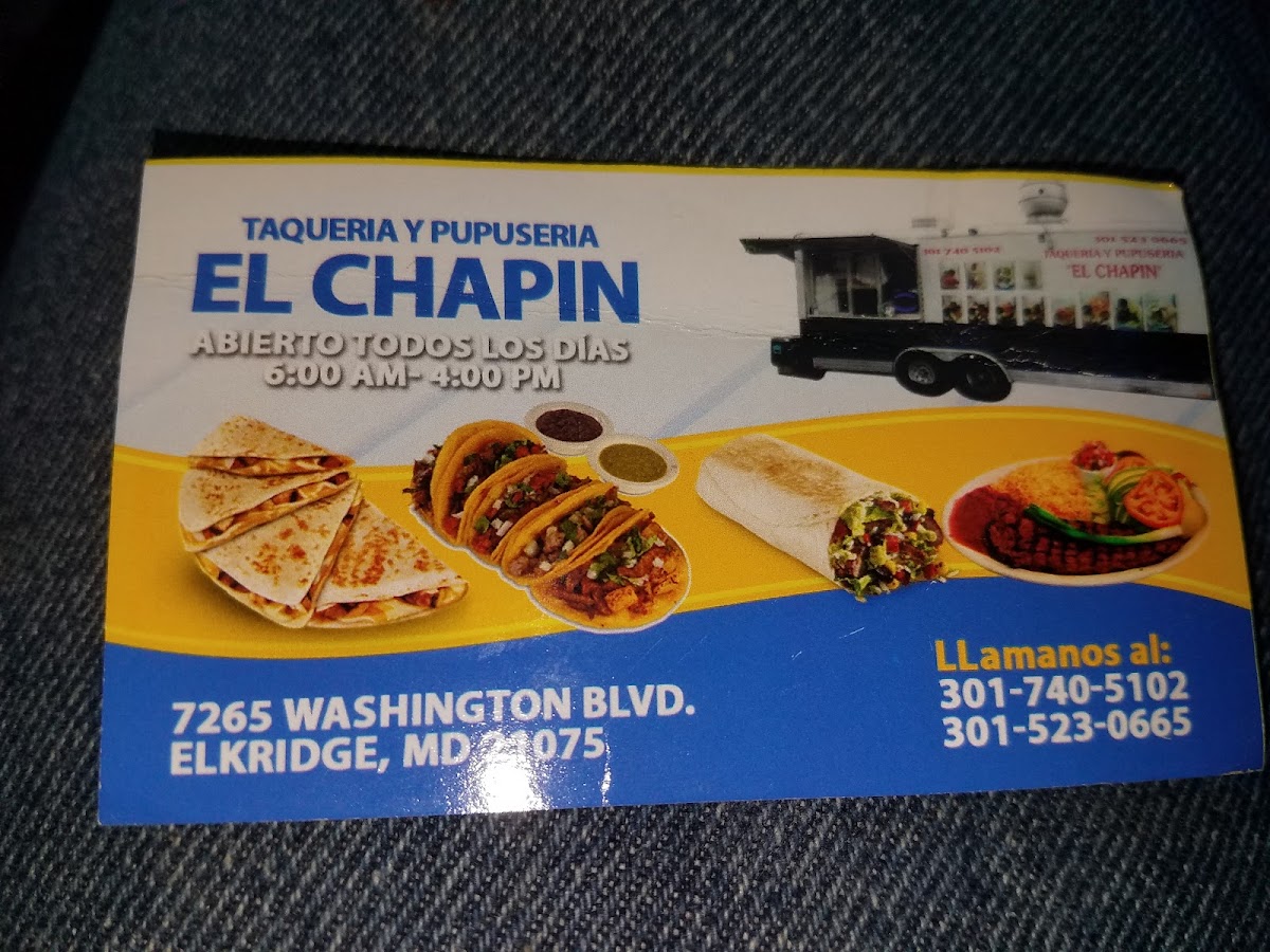 El Chapin taqueria y Pupuseria