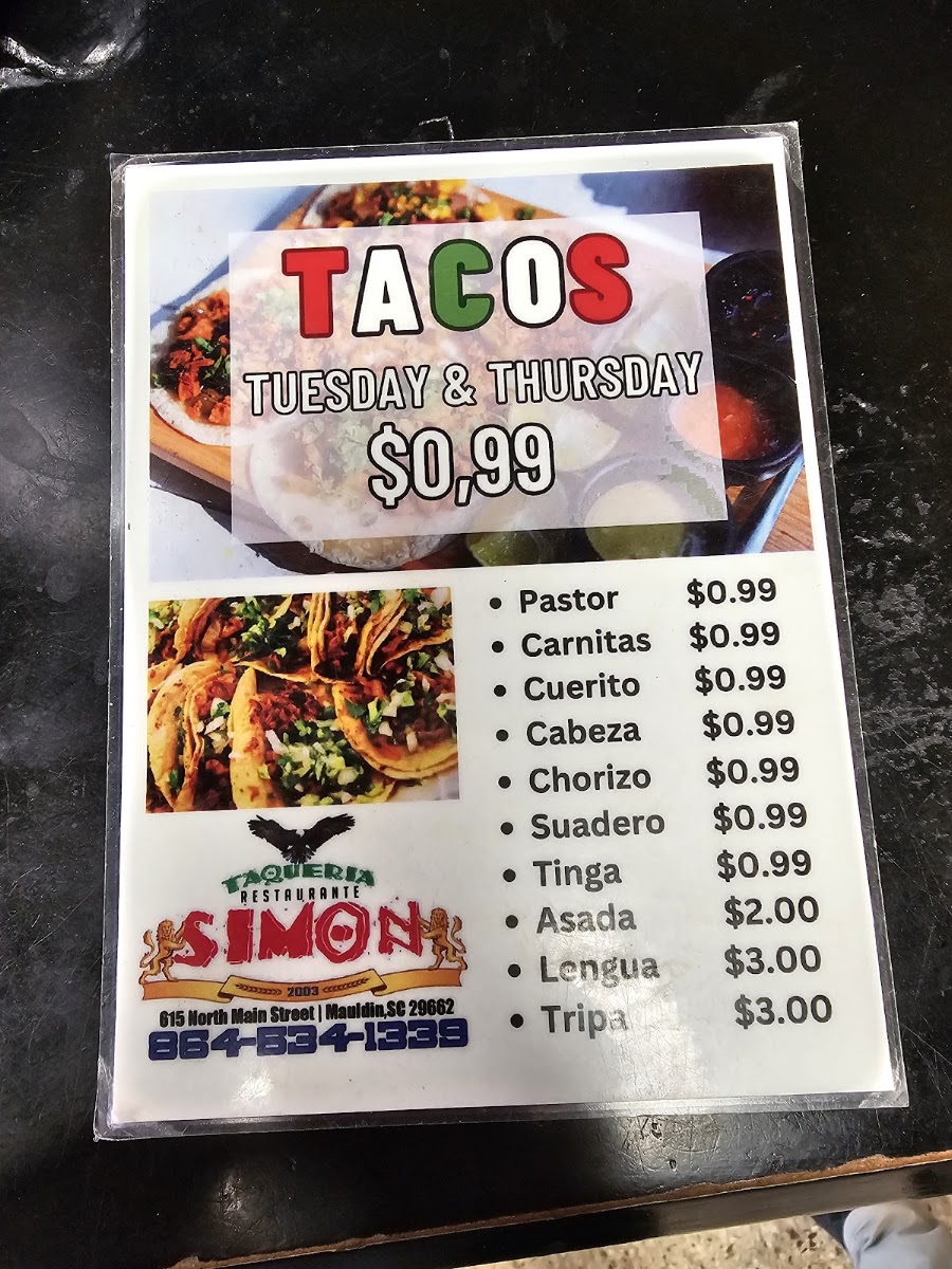 The Jalapeno Mexican Fast Food And Grill menu board