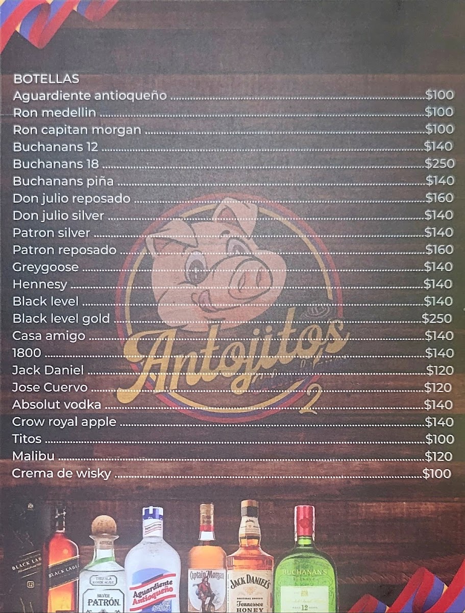 Antojitos Colombianos 2 menu board