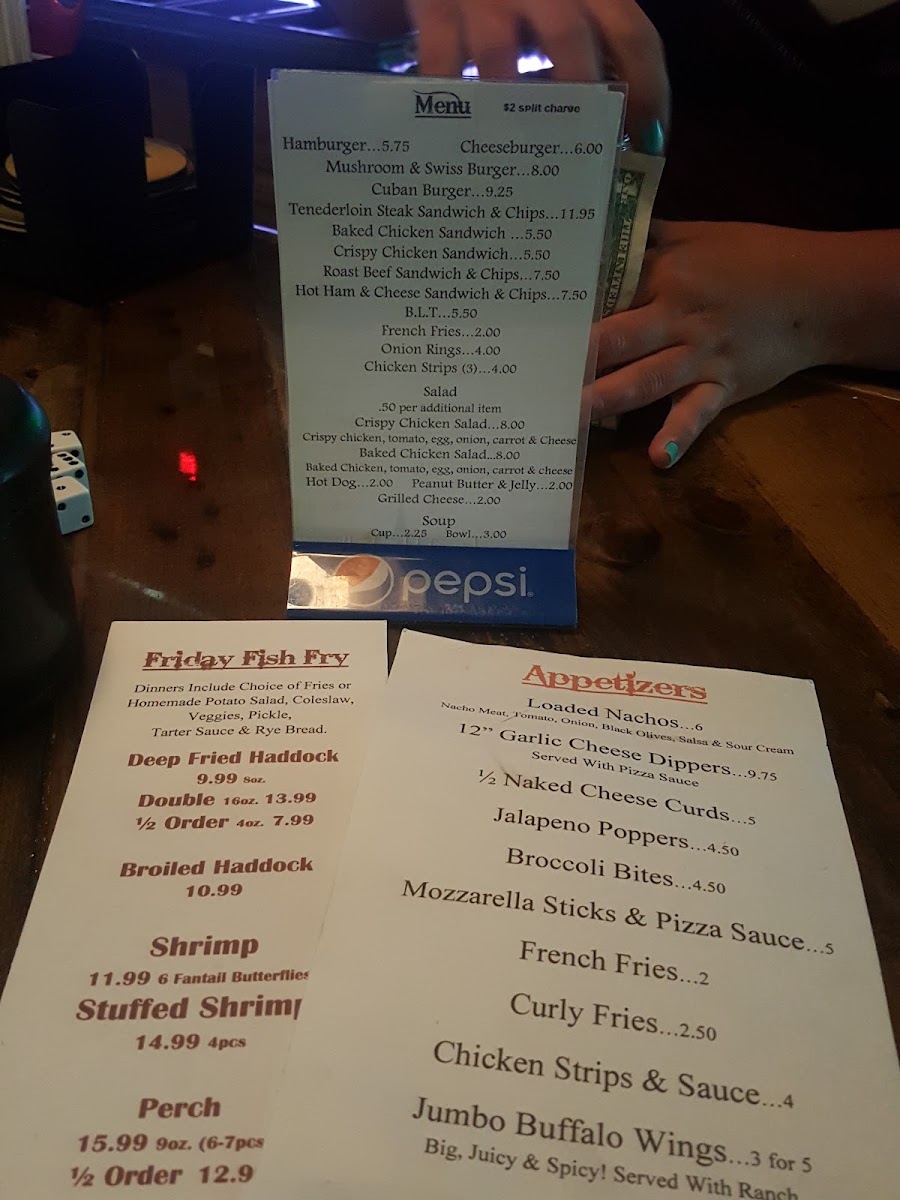 Mimi's On Route 49 menu board