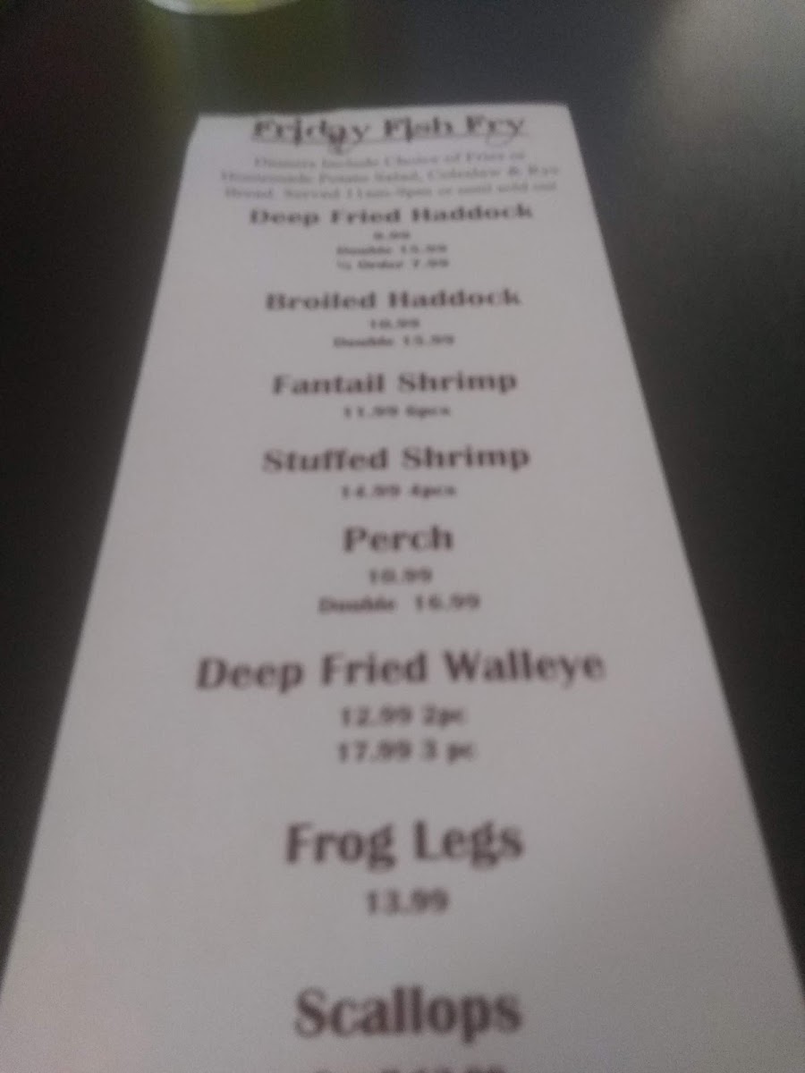 Mimi's On Route 49 menu board