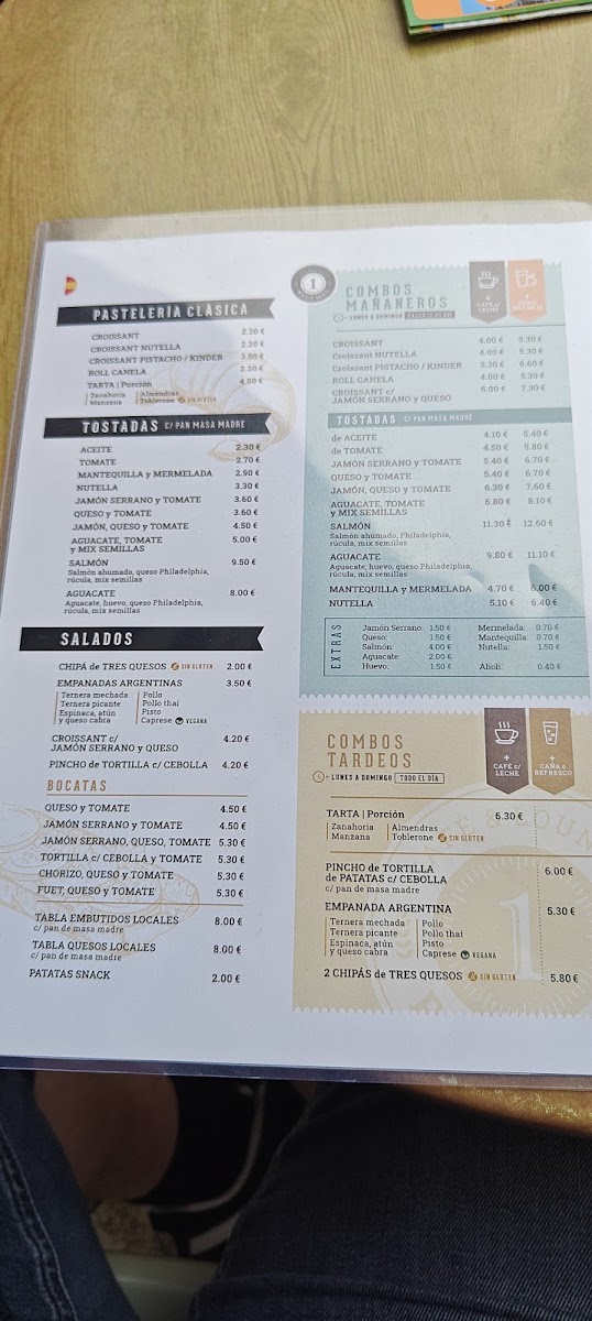 1 Rato Mas menu board