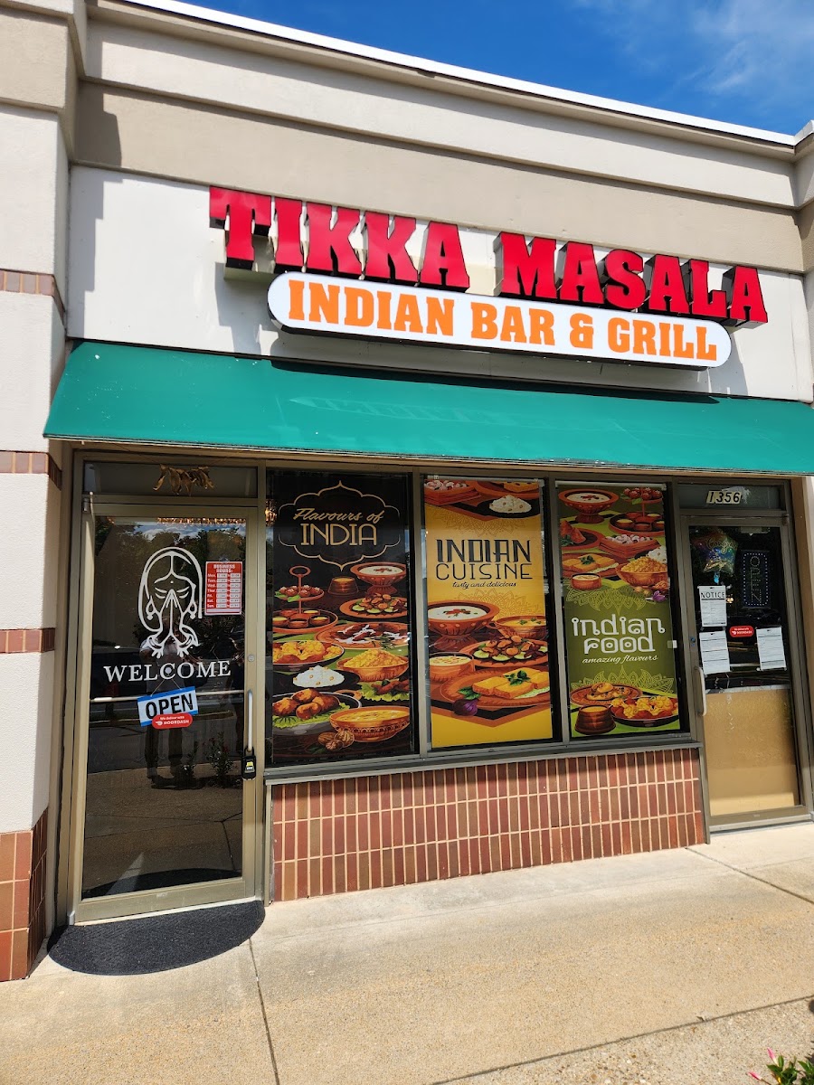 Tikka Masala Bar & Grill menu board