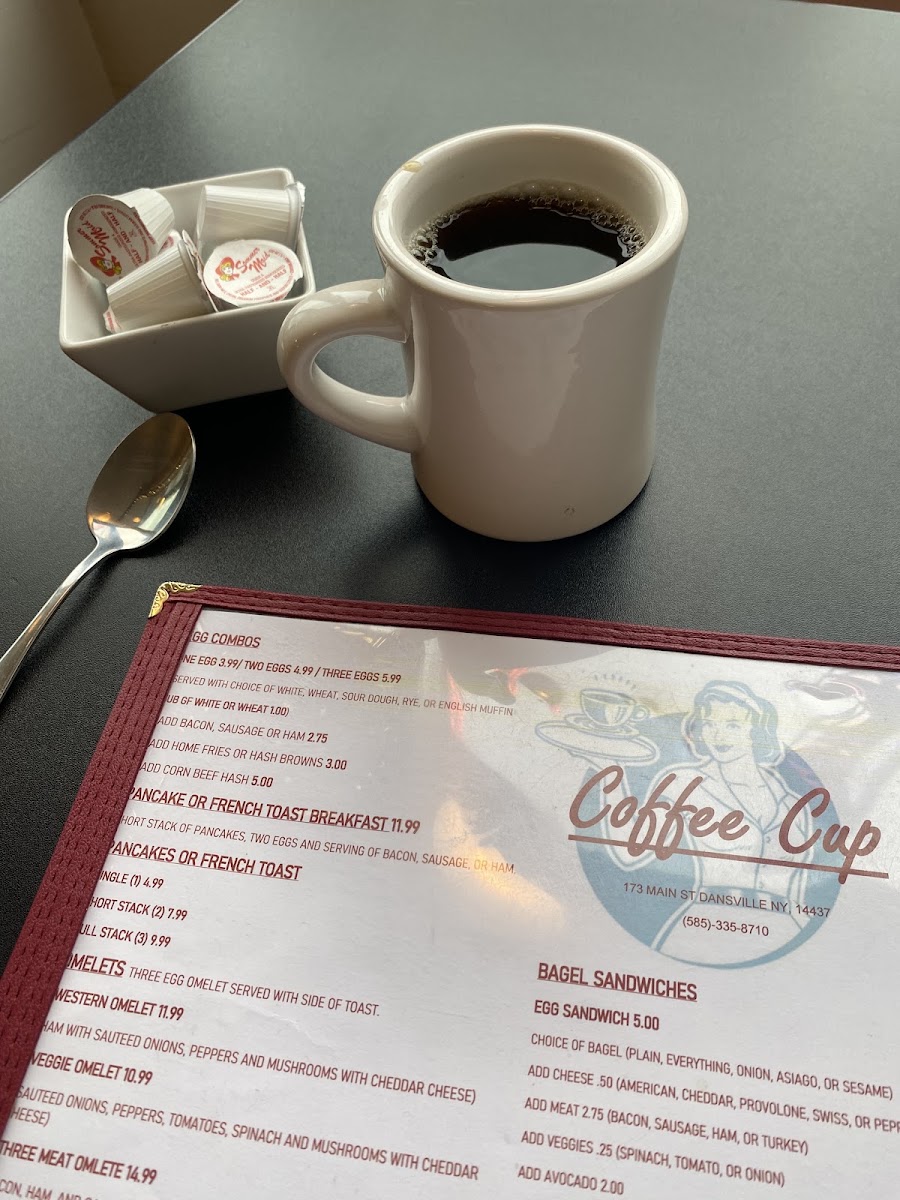 The Coffee Cup menu board