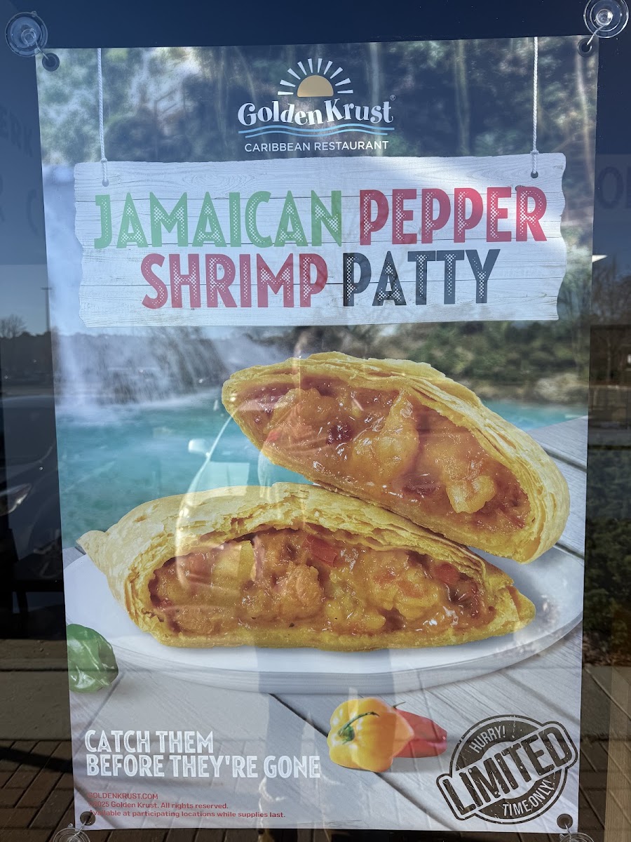 Golden Krust Caribbean Restaurant menu board