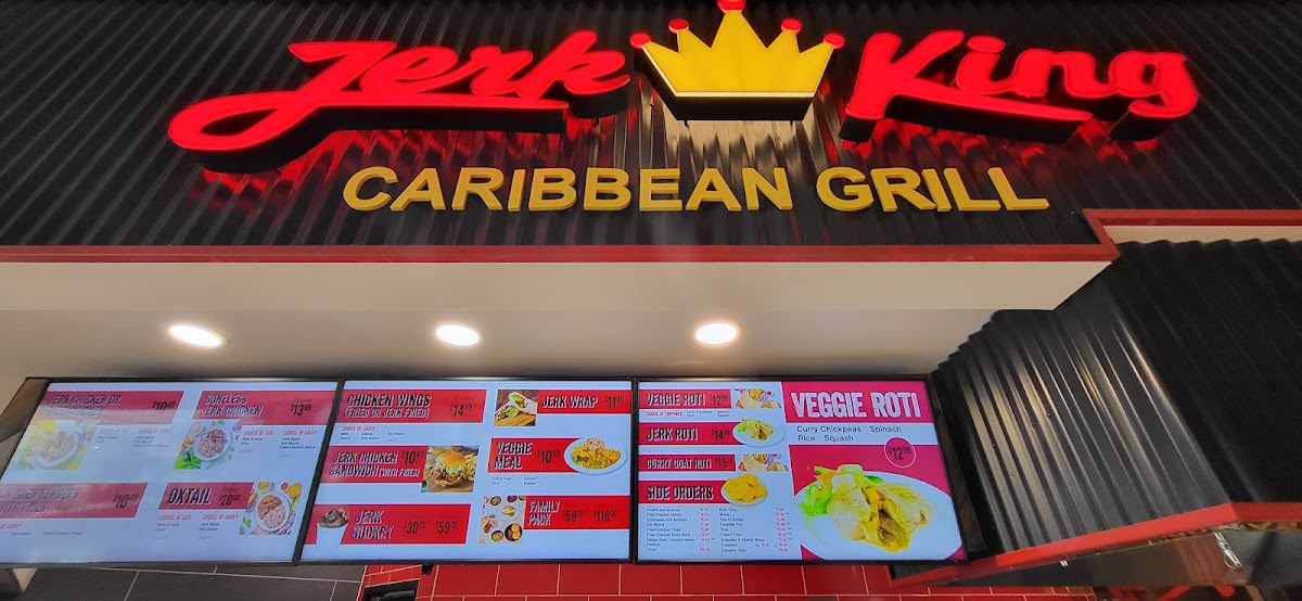 Jerk King menu board