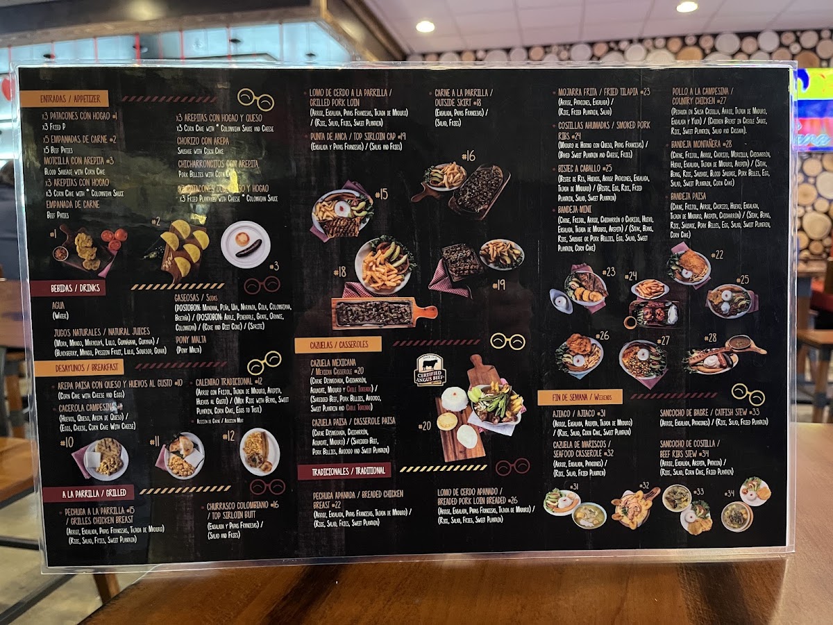 La Abuela Made in Casa menu board