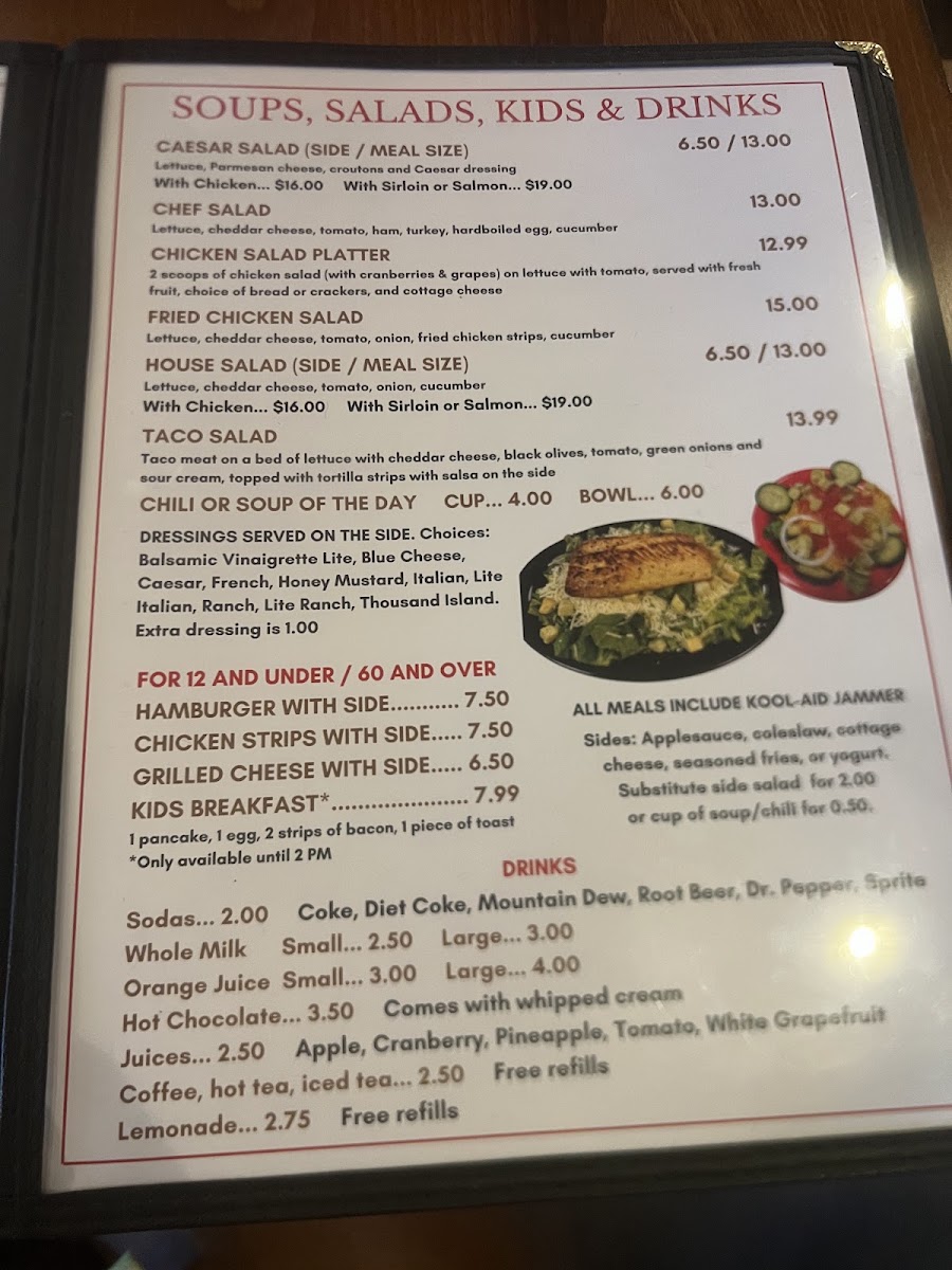Mundy's Bar & Grill menu board