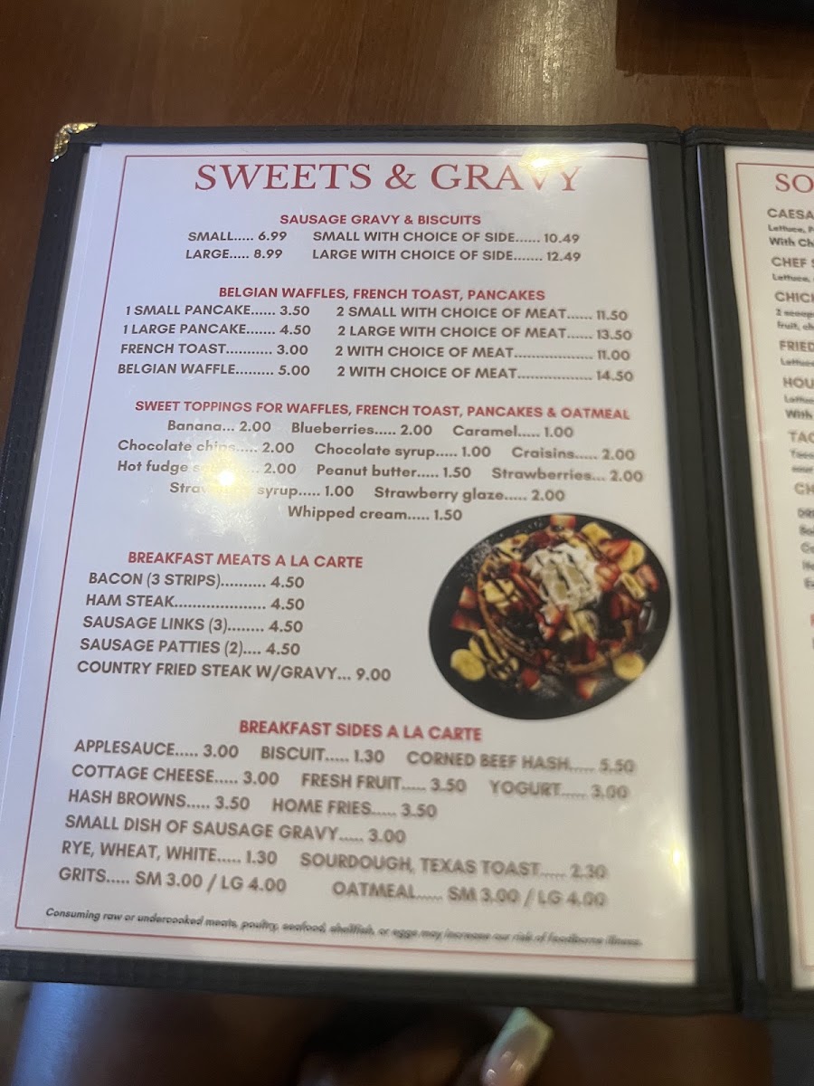 Mundy's Bar & Grill menu board