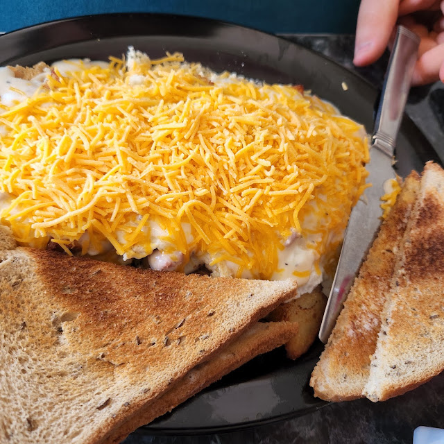 Eggs Potatoes and Toast
