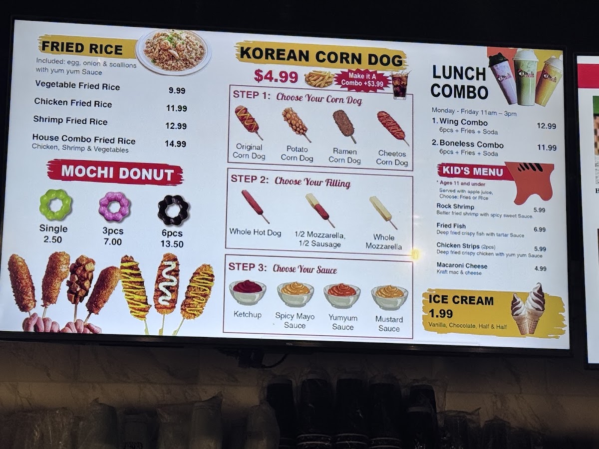 Chick Bo Bao menu board