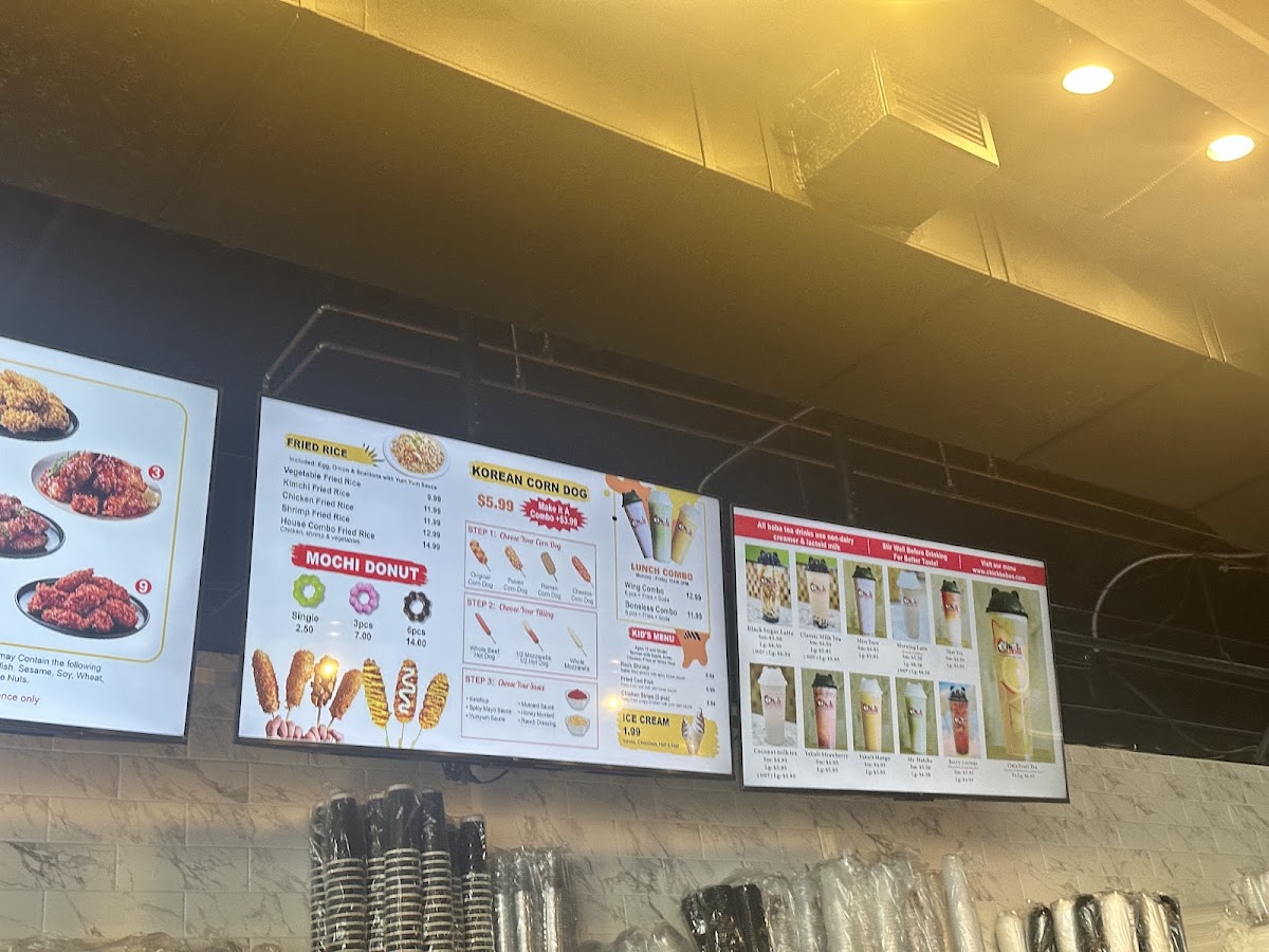 Chick Bo Bao menu board