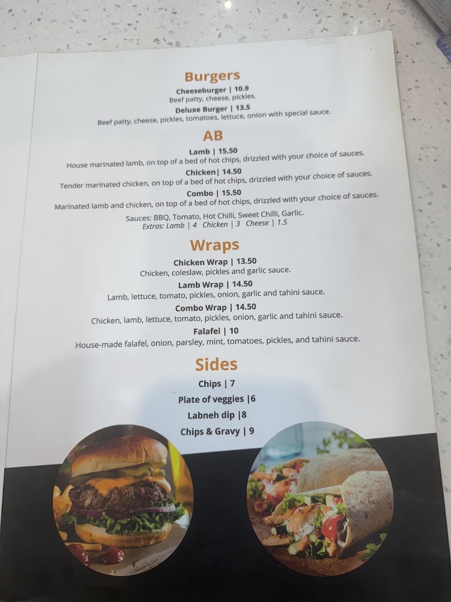 Rami’s Café menu board