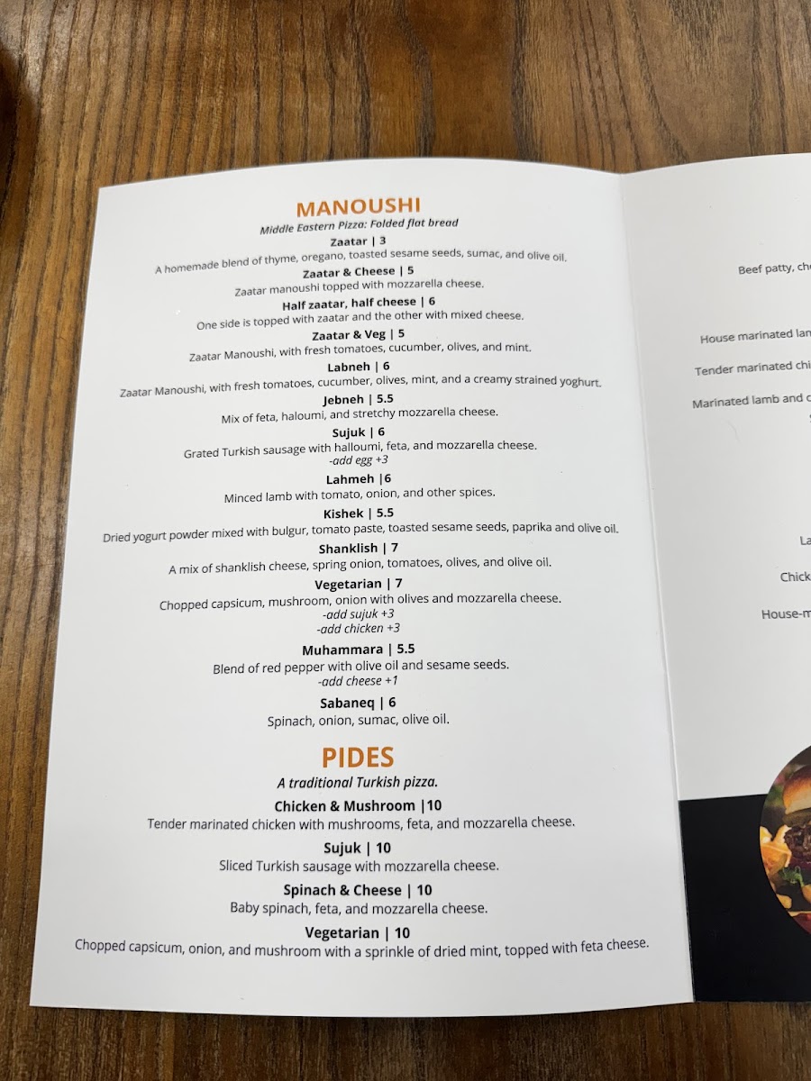 Rami’s Café menu board
