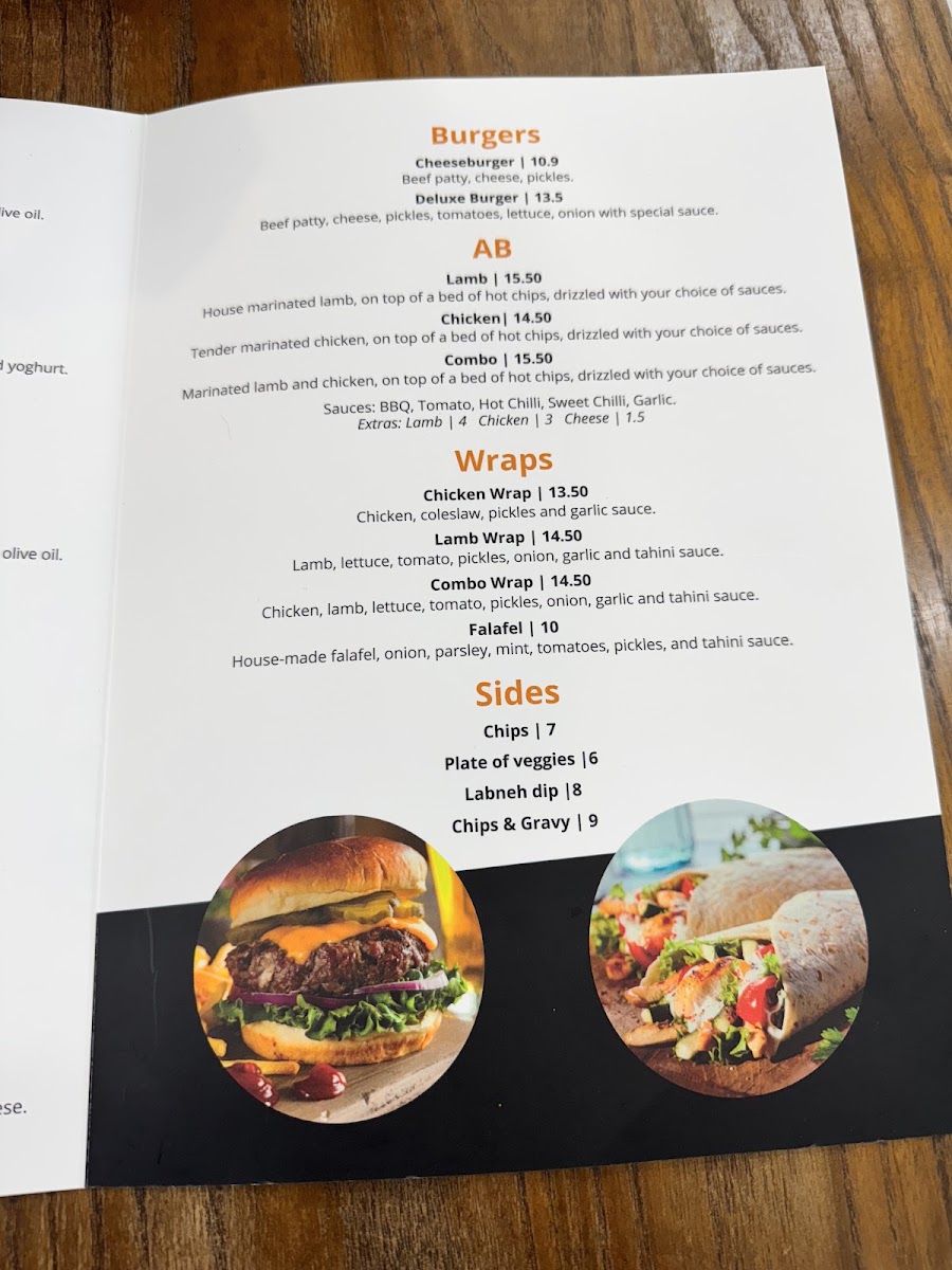 Rami’s Café menu board