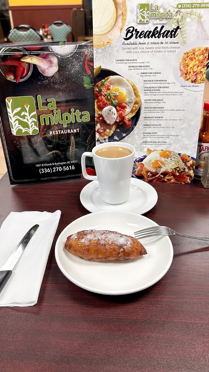 La Milpita Restaurante LLC menu board
