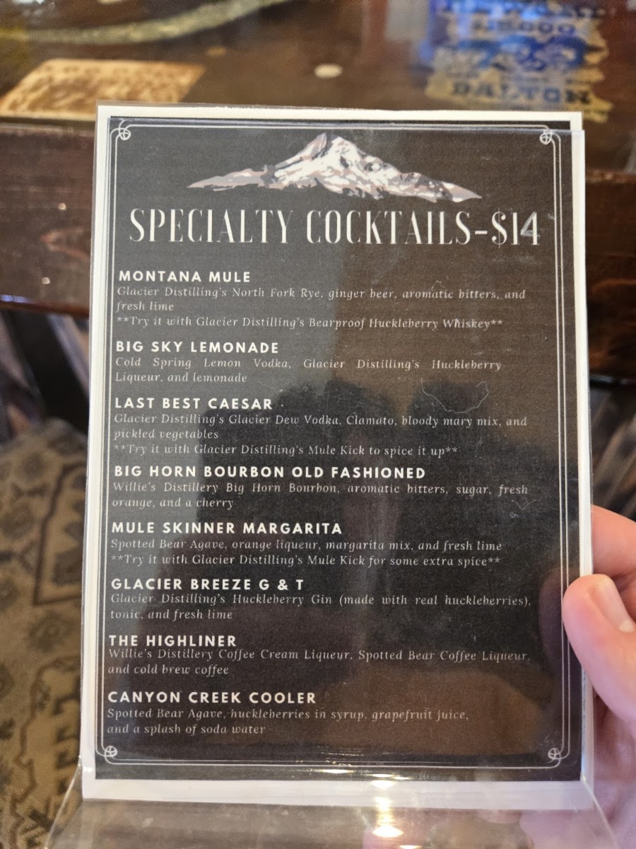 Last Best Pizza menu board