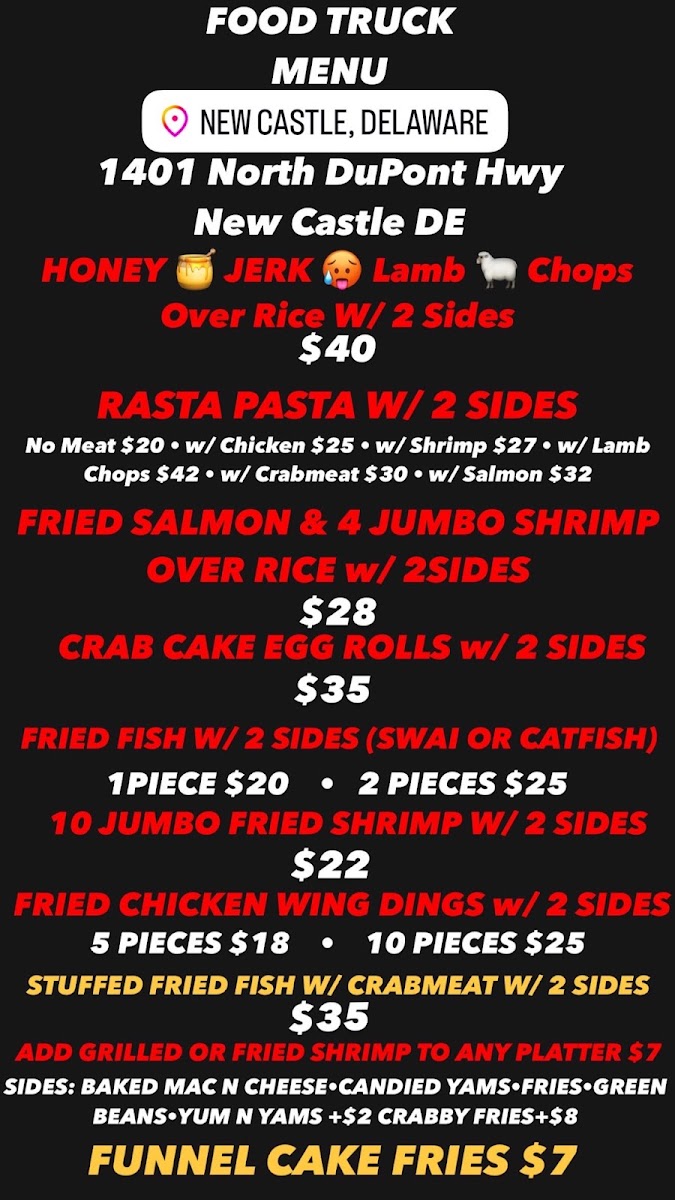 Aunt Marys Kitchen New Castle menu board