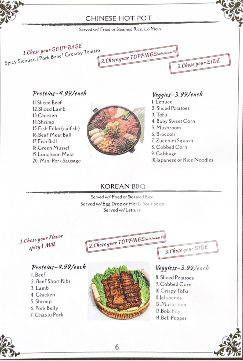 Koi | Asian Cuisine menu board