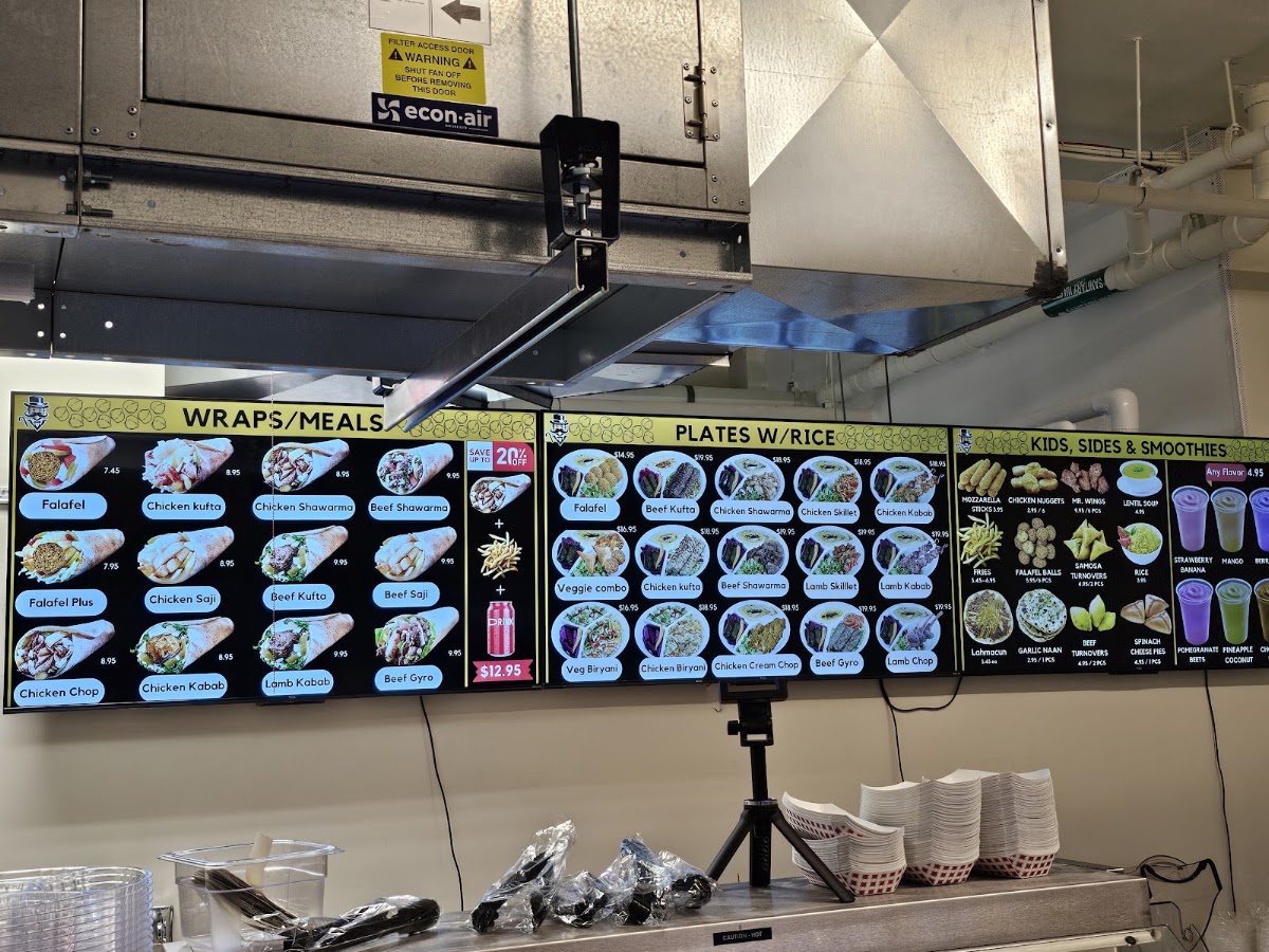 Mr. Chickpea menu board