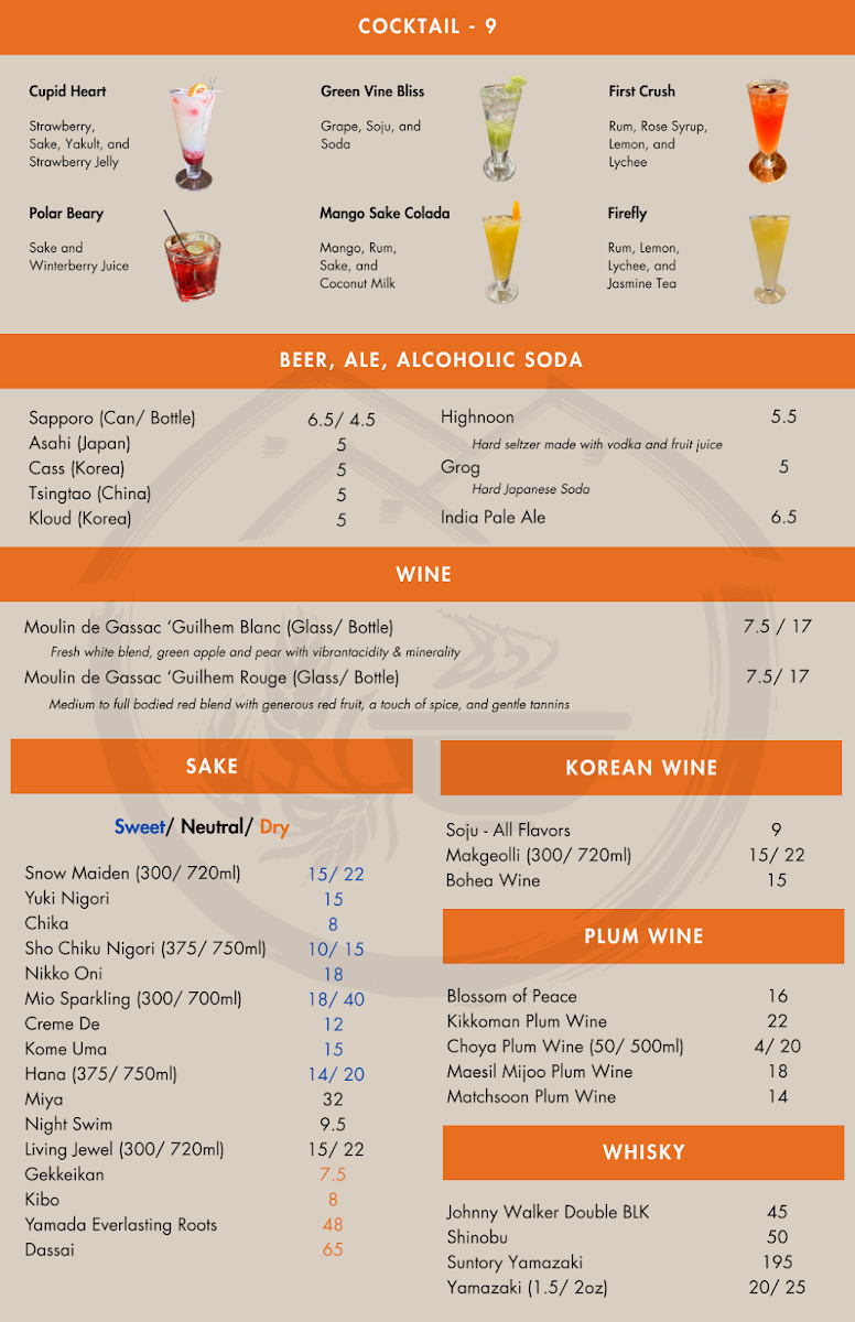 Cravings Corners menu board