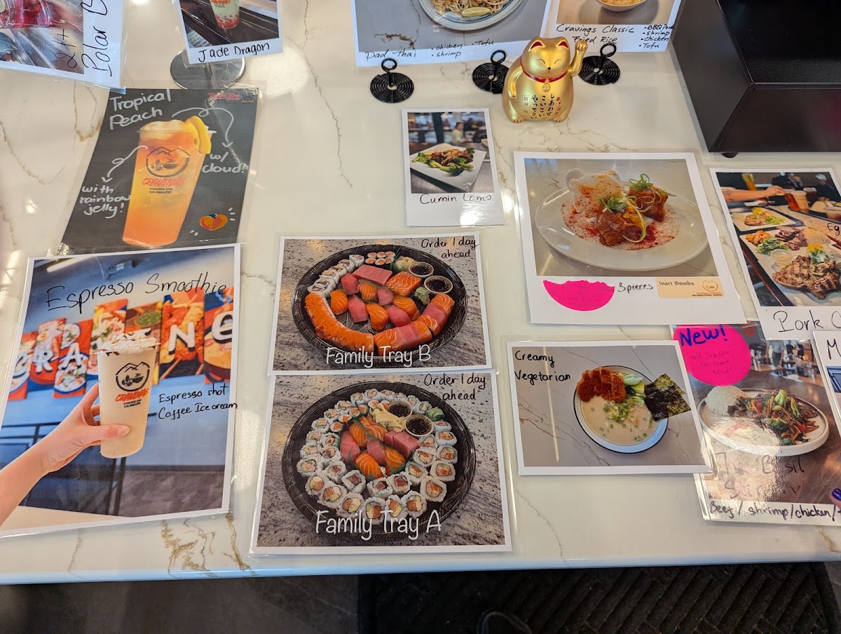 Cravings Corners menu board