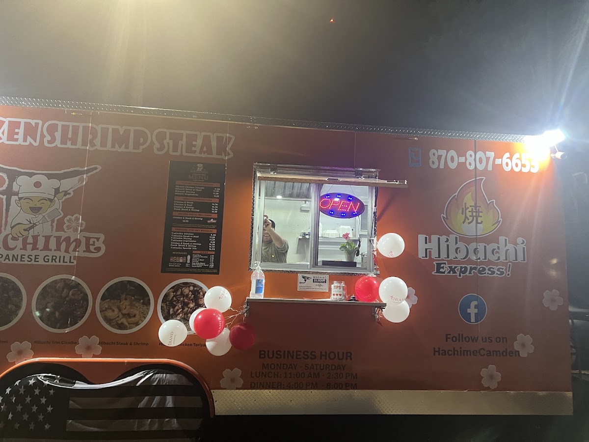 Hachime Taste LLC menu board