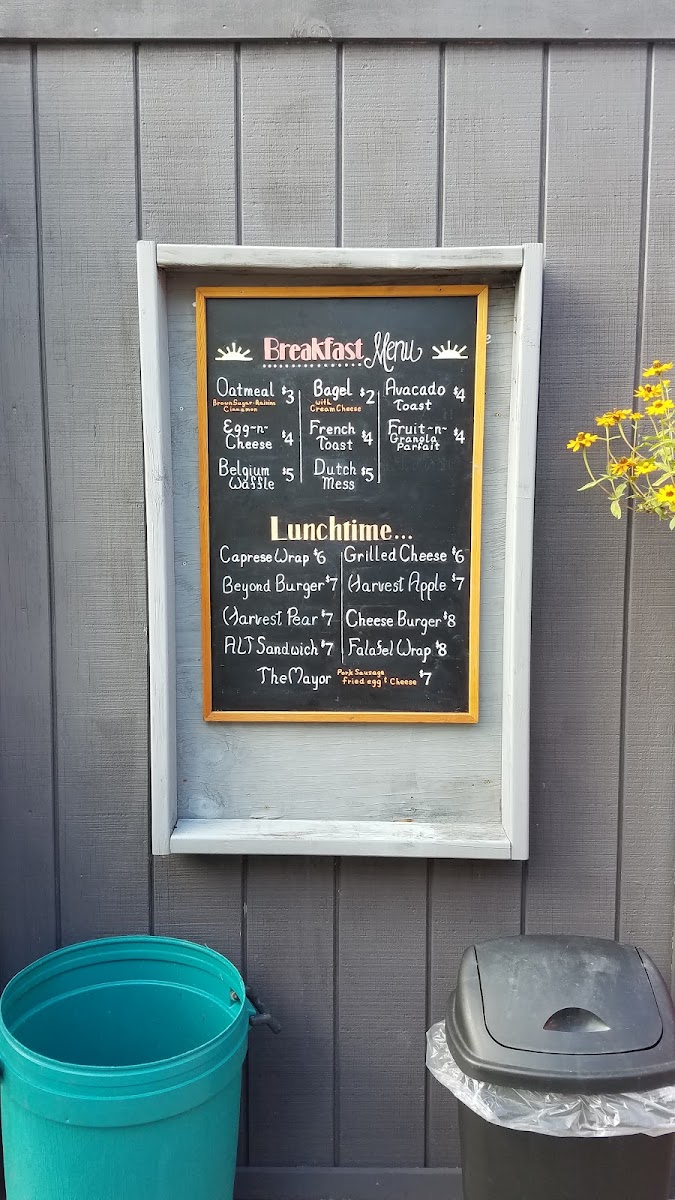 KT Caboose menu board