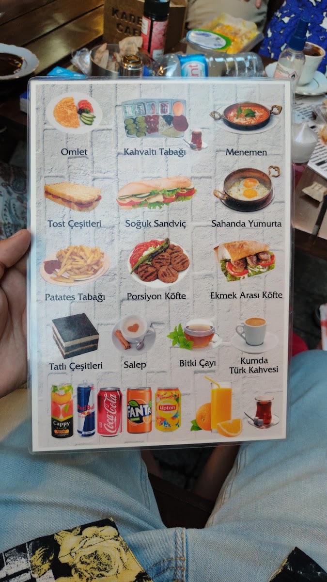 Kadem Cafe menu board