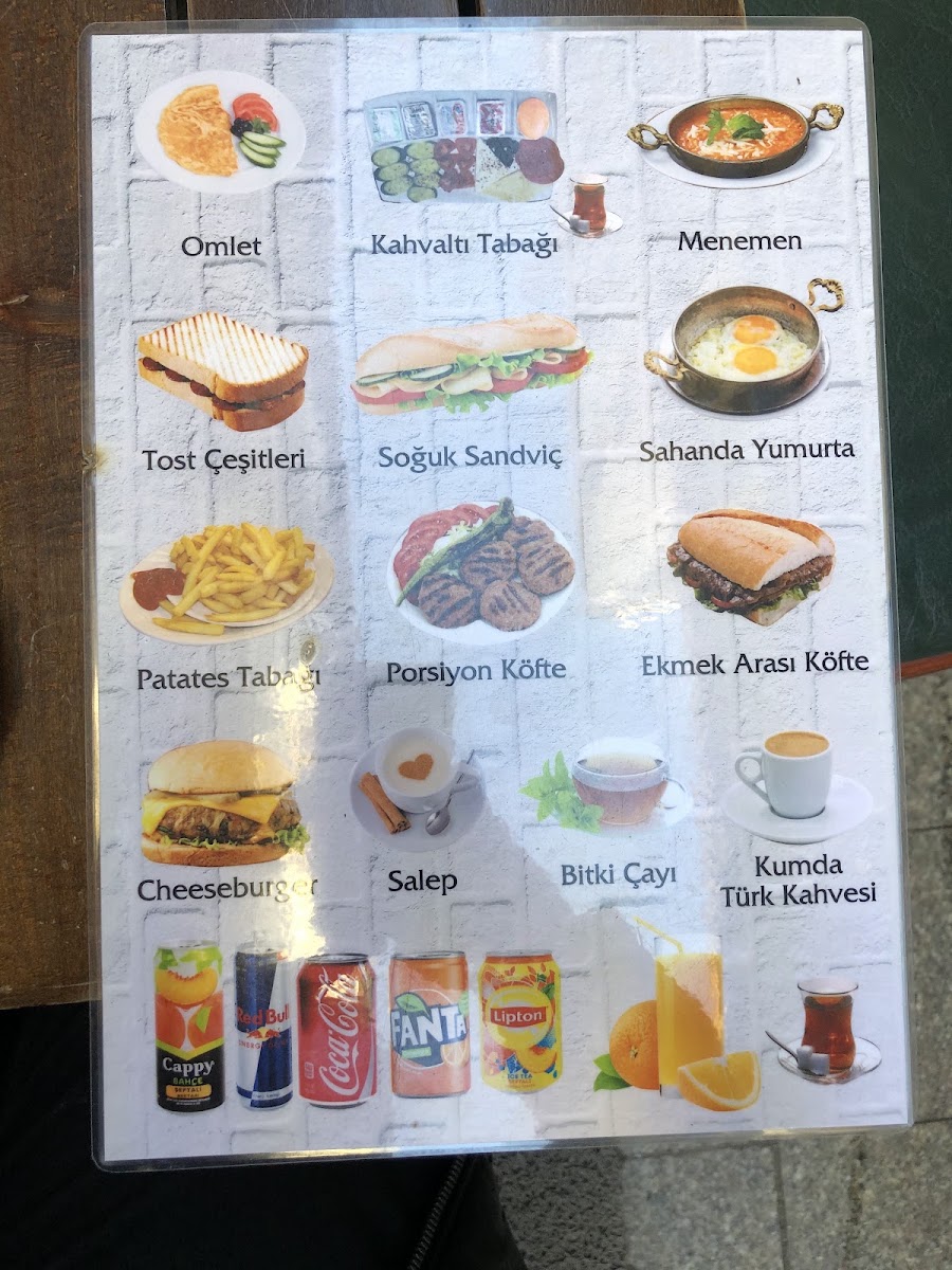 Kadem Cafe menu board