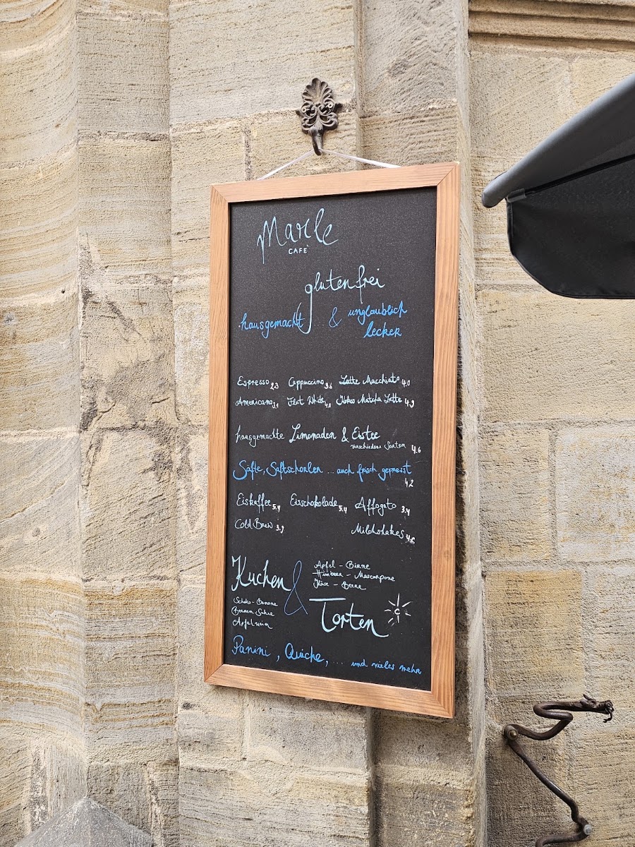 Café Marle menu board