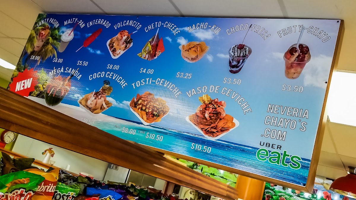 Neveria Chayos #4 menu board